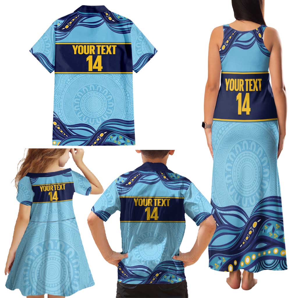 Toowoomba Rugby Custom Family Matching Tank Maxi Dress and Hawaiian Shirt Go Clydesdales Aboriginal Art - Aussie Hoodie