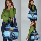 Toowoomba Rugby Custom Grocery Bag Go Clydesdales Aboriginal Art - Aussie Hoodie