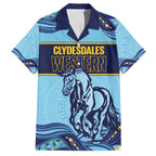 Toowoomba Rugby Custom Hawaiian Shirt Go Clydesdales Aboriginal Art - Aussie Hoodie