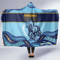 Toowoomba Rugby Custom Hooded Blanket Go Clydesdales Aboriginal Art - Aussie Hoodie