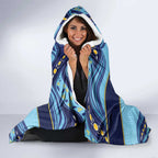 Toowoomba Rugby Custom Hooded Blanket Go Clydesdales Aboriginal Art - Aussie Hoodie