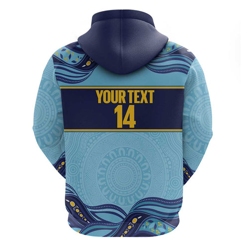 Toowoomba Rugby Custom Hoodie Go Clydesdales Aboriginal Art - Aussie Hoodie