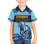 Toowoomba Rugby Custom Kid Hawaiian Shirt Go Clydesdales Aboriginal Art - Aussie Hoodie