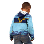 Toowoomba Rugby Custom Kid Hoodie Go Clydesdales Aboriginal Art - Aussie Hoodie