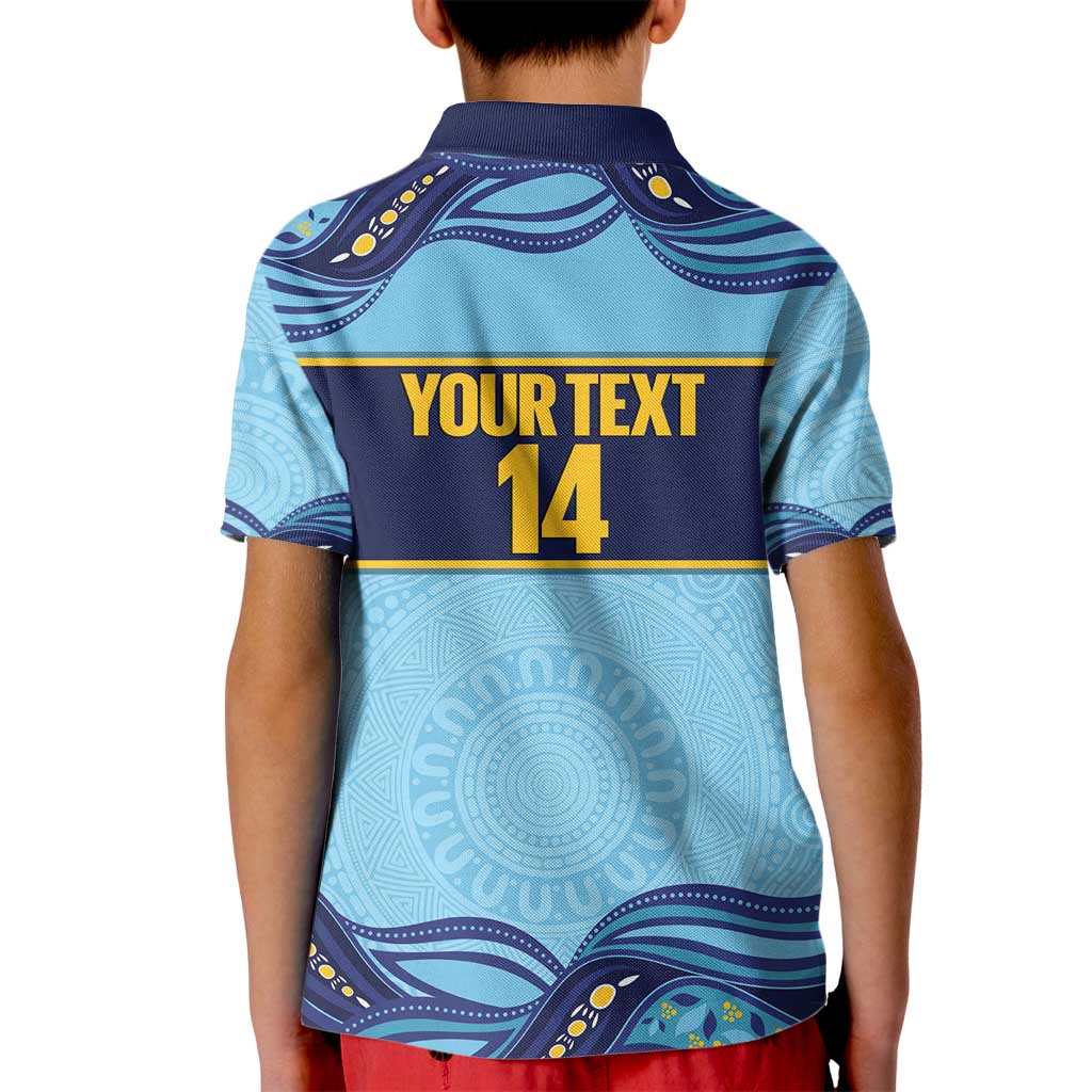 Toowoomba Rugby Custom Kid Polo Shirt Go Clydesdales Aboriginal Art - Aussie Hoodie