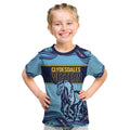 Toowoomba Rugby Custom Kid T Shirt Go Clydesdales Aboriginal Art - Aussie Hoodie