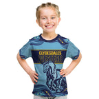 Toowoomba Rugby Custom Kid T Shirt Go Clydesdales Aboriginal Art - Aussie Hoodie