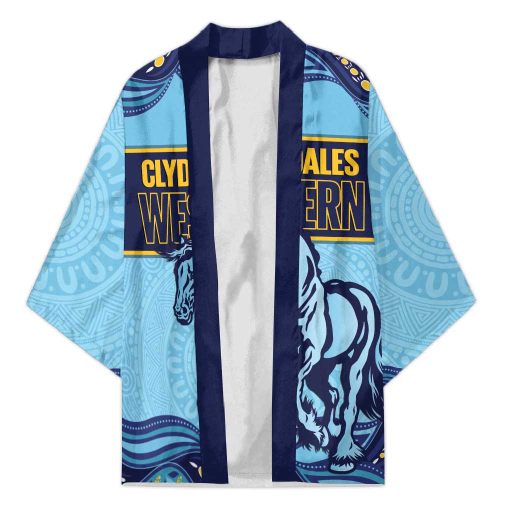 Toowoomba Rugby Custom Kimono Go Clydesdales Aboriginal Art - Aussie Hoodie