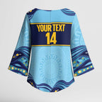 Toowoomba Rugby Custom Kimono Sleeve Blouse Go Clydesdales Aboriginal Art - Aussie Hoodie