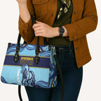 Toowoomba Rugby Custom Leather Bag Go Clydesdales Aboriginal Art - Aussie Hoodie