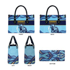 Toowoomba Rugby Custom Leather Bag Go Clydesdales Aboriginal Art - Aussie Hoodie