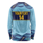 Toowoomba Rugby Custom Long Sleeve Shirt Go Clydesdales Aboriginal Art - Aussie Hoodie