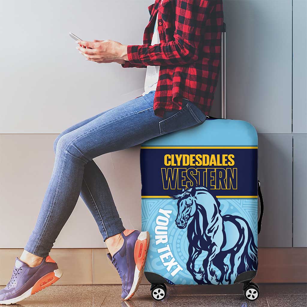 Toowoomba Rugby Custom Luggage Cover Go Clydesdales Aboriginal Art - Aussie Hoodie