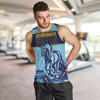 Toowoomba Rugby Custom Men Tank Top Go Clydesdales Aboriginal Art - Aussie Hoodie