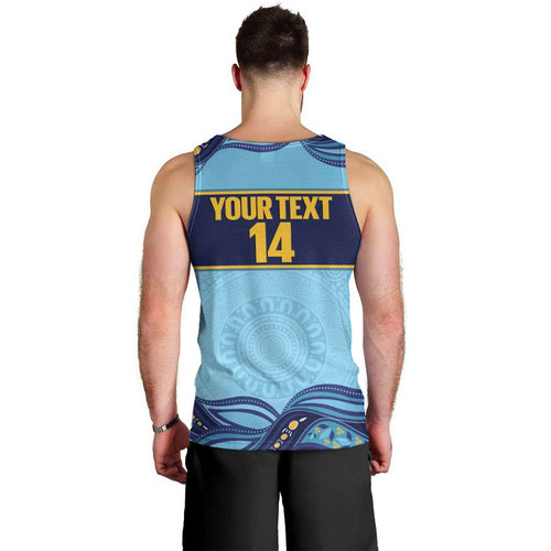 Toowoomba Rugby Custom Men Tank Top Go Clydesdales Aboriginal Art - Aussie Hoodie