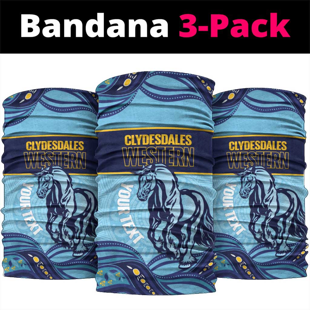 Toowoomba Rugby Custom Neck Gaiter Go Clydesdales Aboriginal Art - Aussie Hoodie