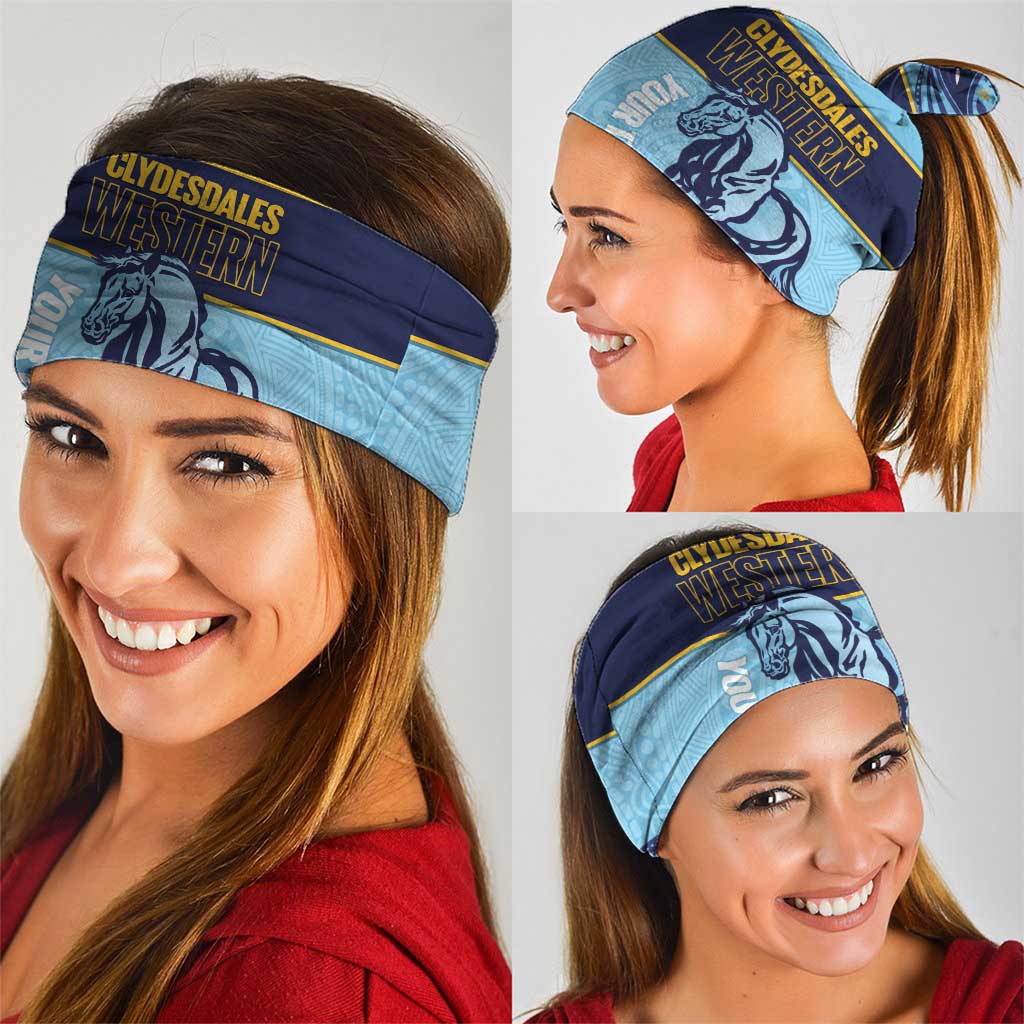 Toowoomba Rugby Custom Neck Gaiter Go Clydesdales Aboriginal Art - Aussie Hoodie