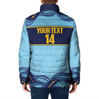 Toowoomba Rugby Custom Padded Jacket Go Clydesdales Aboriginal Art - Aussie Hoodie