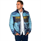 Toowoomba Rugby Custom Padded Jacket Go Clydesdales Aboriginal Art - Aussie Hoodie