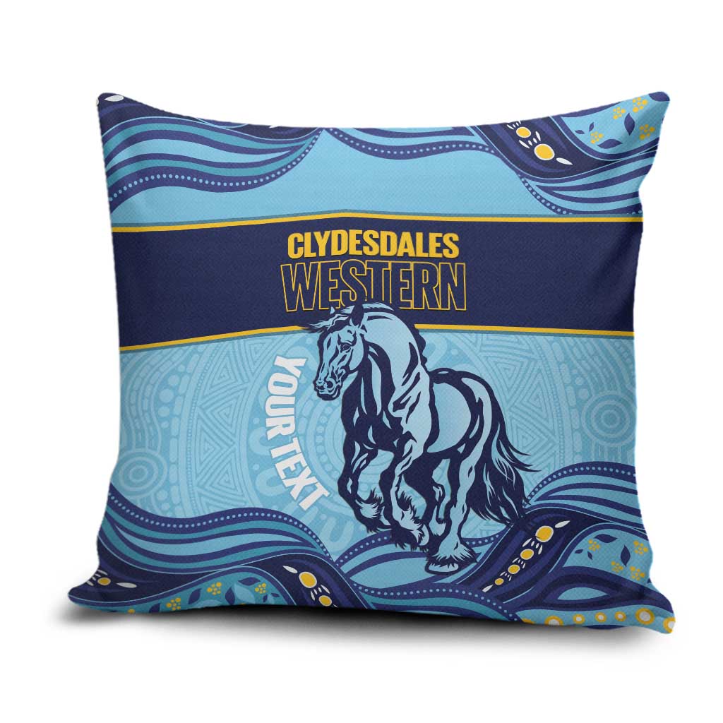 Toowoomba Rugby Custom Pillow Cover Go Clydesdales Aboriginal Art - Aussie Hoodie