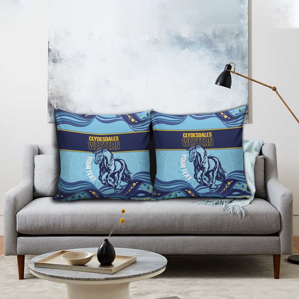 Toowoomba Rugby Custom Pillow Cover Go Clydesdales Aboriginal Art - Aussie Hoodie