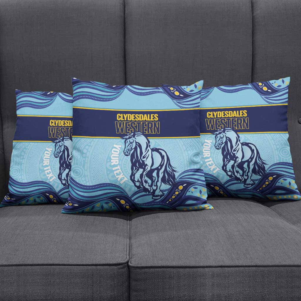 Toowoomba Rugby Custom Pillow Cover Go Clydesdales Aboriginal Art - Aussie Hoodie
