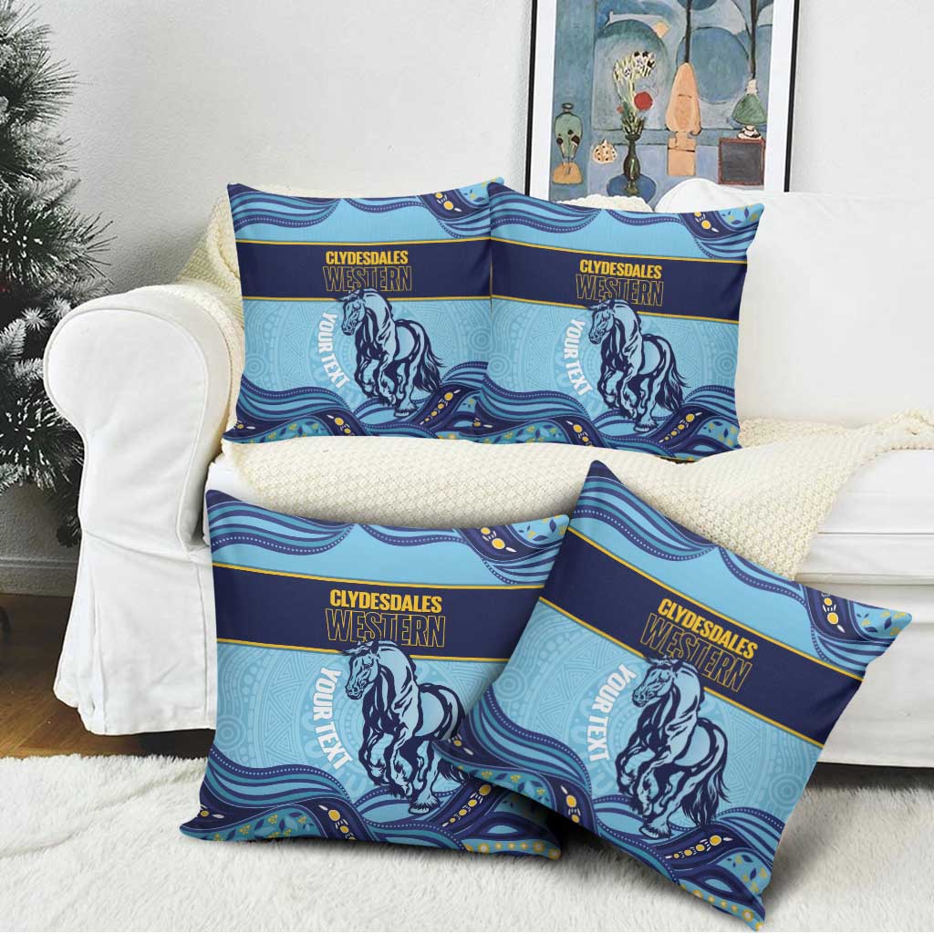 Toowoomba Rugby Custom Pillow Cover Go Clydesdales Aboriginal Art - Aussie Hoodie