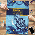 Toowoomba Rugby Custom Puzzle Go Clydesdales Aboriginal Art - Aussie Hoodie