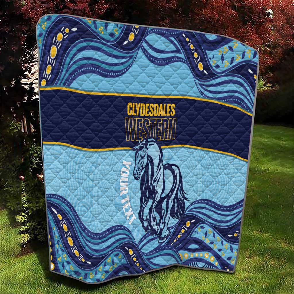 Toowoomba Rugby Custom Quilt Go Clydesdales Aboriginal Art - Aussie Hoodie