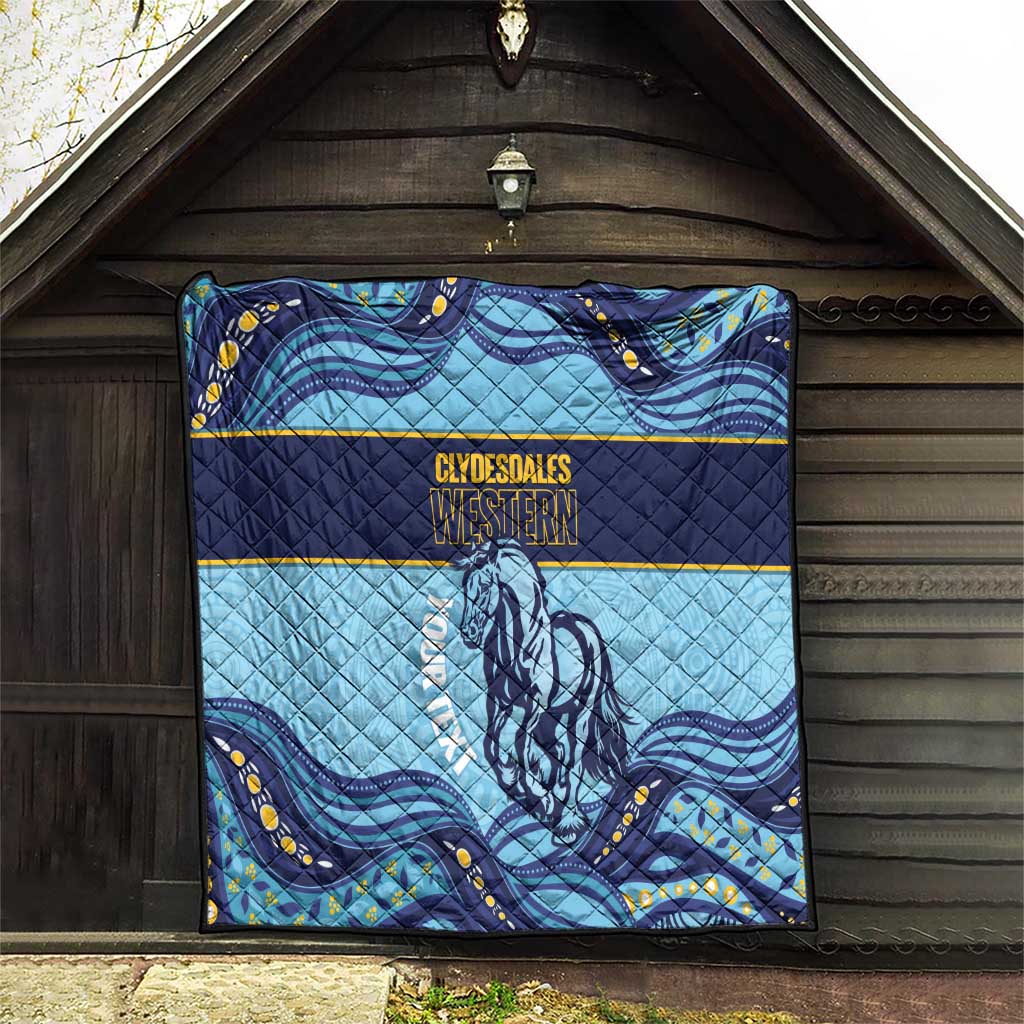 Toowoomba Rugby Custom Quilt Go Clydesdales Aboriginal Art - Aussie Hoodie