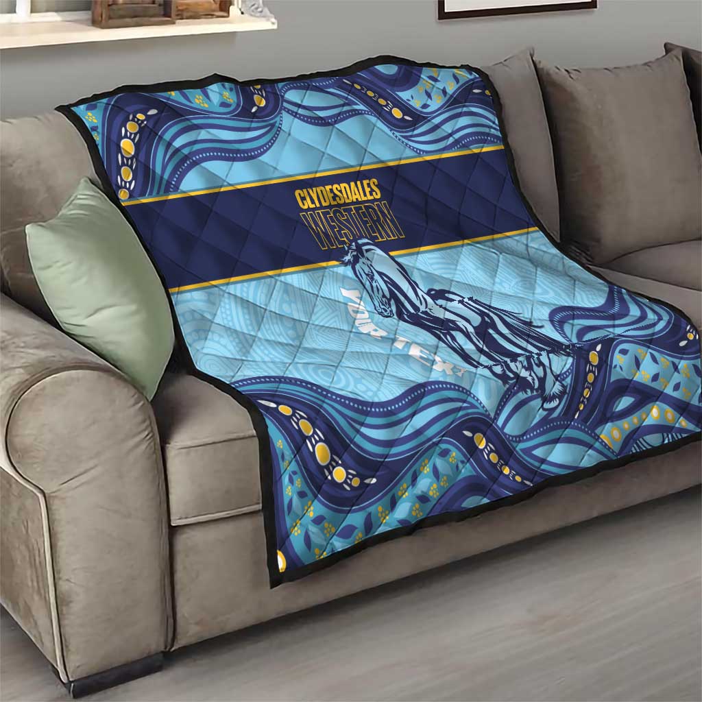 Toowoomba Rugby Custom Quilt Go Clydesdales Aboriginal Art - Aussie Hoodie
