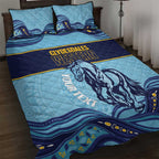 Toowoomba Rugby Custom Quilt Bed Set Go Clydesdales Aboriginal Art - Aussie Hoodie