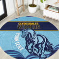 Toowoomba Rugby Custom Round Carpet Go Clydesdales Aboriginal Art - Aussie Hoodie