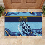 Toowoomba Rugby Custom Rubber Doormat Go Clydesdales Aboriginal Art - Aussie Hoodie