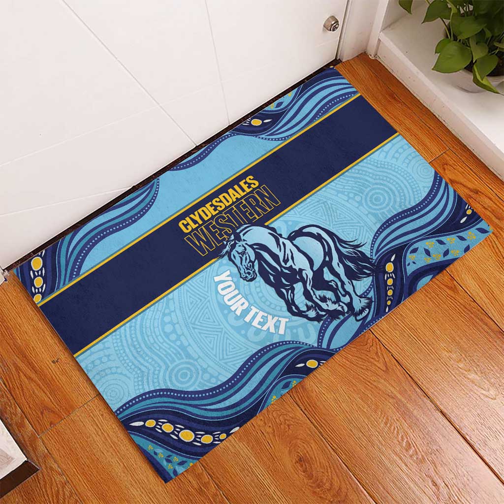 Toowoomba Rugby Custom Rubber Doormat Go Clydesdales Aboriginal Art - Aussie Hoodie