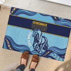 Toowoomba Rugby Custom Rubber Doormat Go Clydesdales Aboriginal Art - Aussie Hoodie