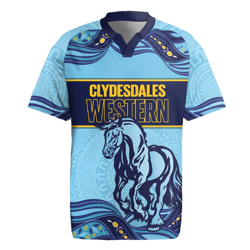 Toowoomba Rugby Custom Rugby Jersey Go Clydesdales Aboriginal Art - Aussie Hoodie