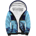 Toowoomba Rugby Custom Sherpa Hoodie Go Clydesdales Aboriginal Art - Aussie Hoodie