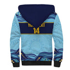 Toowoomba Rugby Custom Sherpa Hoodie Go Clydesdales Aboriginal Art - Aussie Hoodie