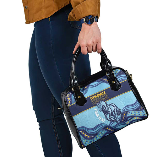 Toowoomba Rugby Custom Shoulder Handbag Go Clydesdales Aboriginal Art - Aussie Hoodie