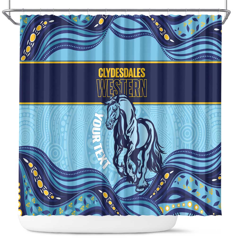 Toowoomba Rugby Custom Shower Curtain Go Clydesdales Aboriginal Art - Aussie Hoodie