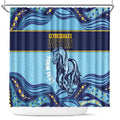 Toowoomba Rugby Custom Shower Curtain Go Clydesdales Aboriginal Art - Aussie Hoodie