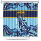 Toowoomba Rugby Custom Shower Curtain Go Clydesdales Aboriginal Art - Aussie Hoodie