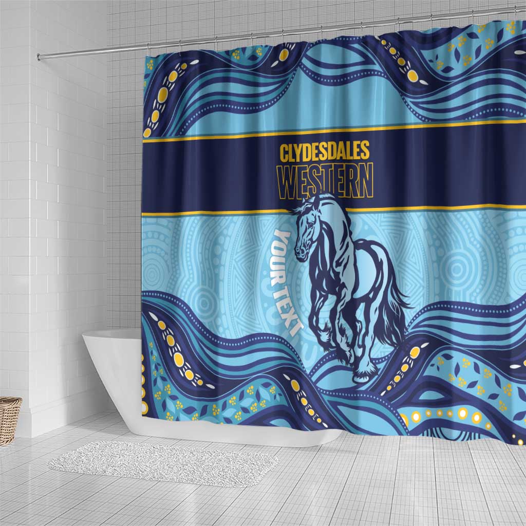 Toowoomba Rugby Custom Shower Curtain Go Clydesdales Aboriginal Art - Aussie Hoodie