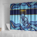 Toowoomba Rugby Custom Shower Curtain Go Clydesdales Aboriginal Art - Aussie Hoodie