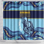 Toowoomba Rugby Custom Shower Curtain Go Clydesdales Aboriginal Art - Aussie Hoodie