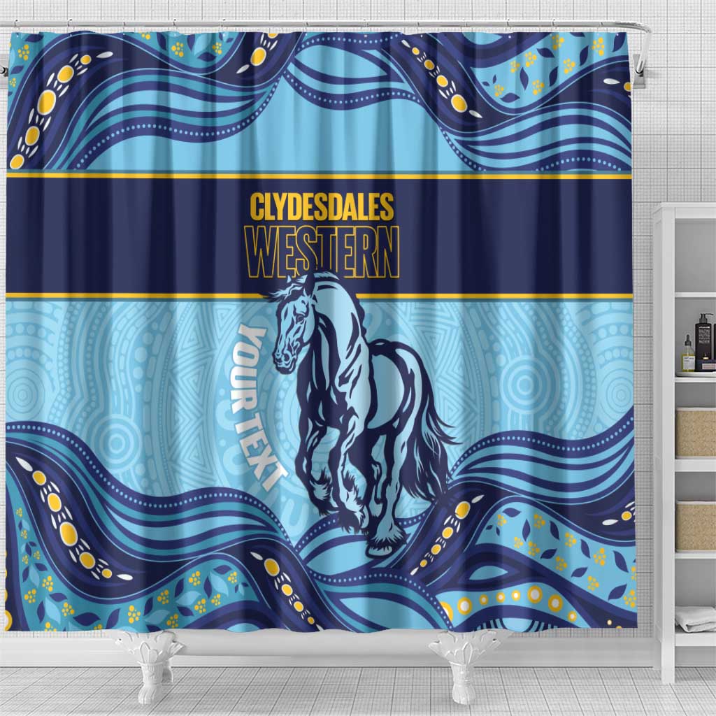 Toowoomba Rugby Custom Shower Curtain Go Clydesdales Aboriginal Art - Aussie Hoodie