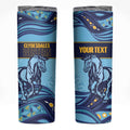 Toowoomba Rugby Custom Skinny Tumbler Go Clydesdales Aboriginal Art - Aussie Hoodie