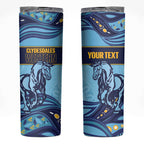 Toowoomba Rugby Custom Skinny Tumbler Go Clydesdales Aboriginal Art - Aussie Hoodie