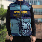 Toowoomba Rugby Custom Sleeveless Puffer Jacket Go Clydesdales Aboriginal Art - Aussie Hoodie